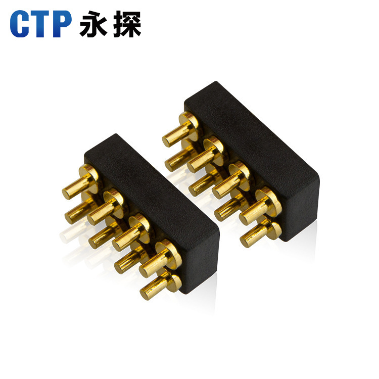 8pin pogopin彈簧探針雙排公母座連接器 大電流充電針廠(chǎng)家定 制