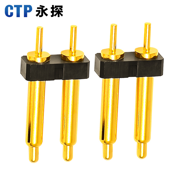 定 單排2Pin pogopin通訊連接器探針汽車(chē)光纖導電針彈簧觸點(diǎn)頂針