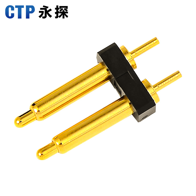 定 單排2Pin pogopin通訊連接器探針汽車(chē)光纖導電針彈簧觸點(diǎn)頂針